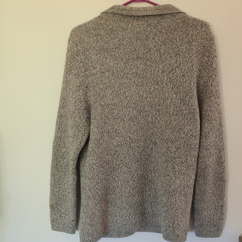 Peruvian Link Size M Alpaca Knit Blazer Jacket Gray Heather Cardigan Sweater - Picture 9 of 9